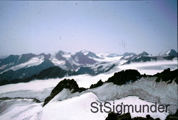 Rotgratferner und im Hintergrund der Lisener Ferner, Mitte der 80er