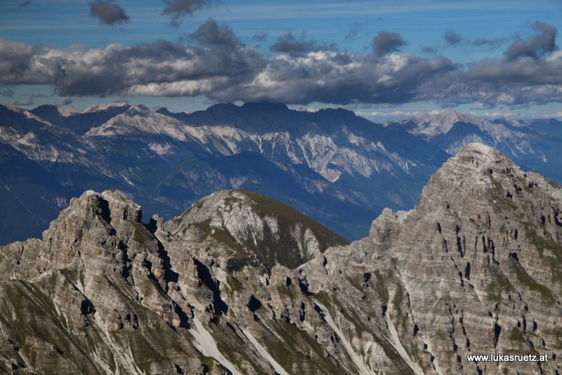 Malgrube, Soale, Marchreisenspitze, hinten: Karwendel