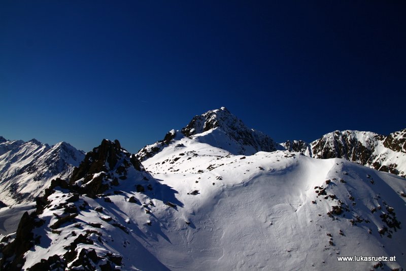 Am Hausberg der Gasteiger mit Blick zum ersten Gipfel