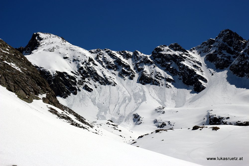 Blick zurück vom Stierkar zum Sulzkogel
