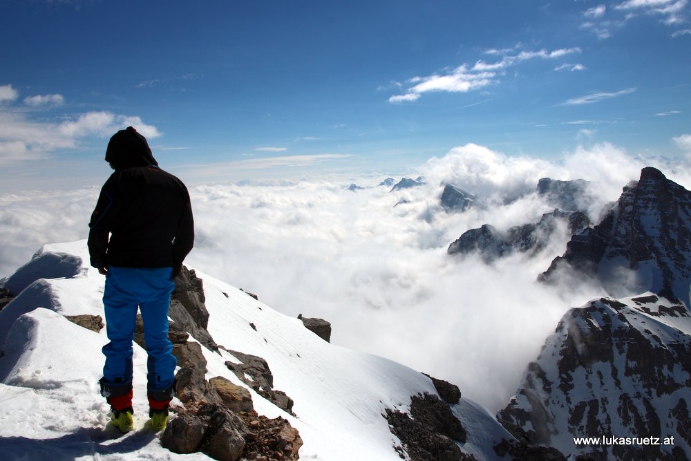 Blick gegen Osten, rechts Kaltwasserkarspitze