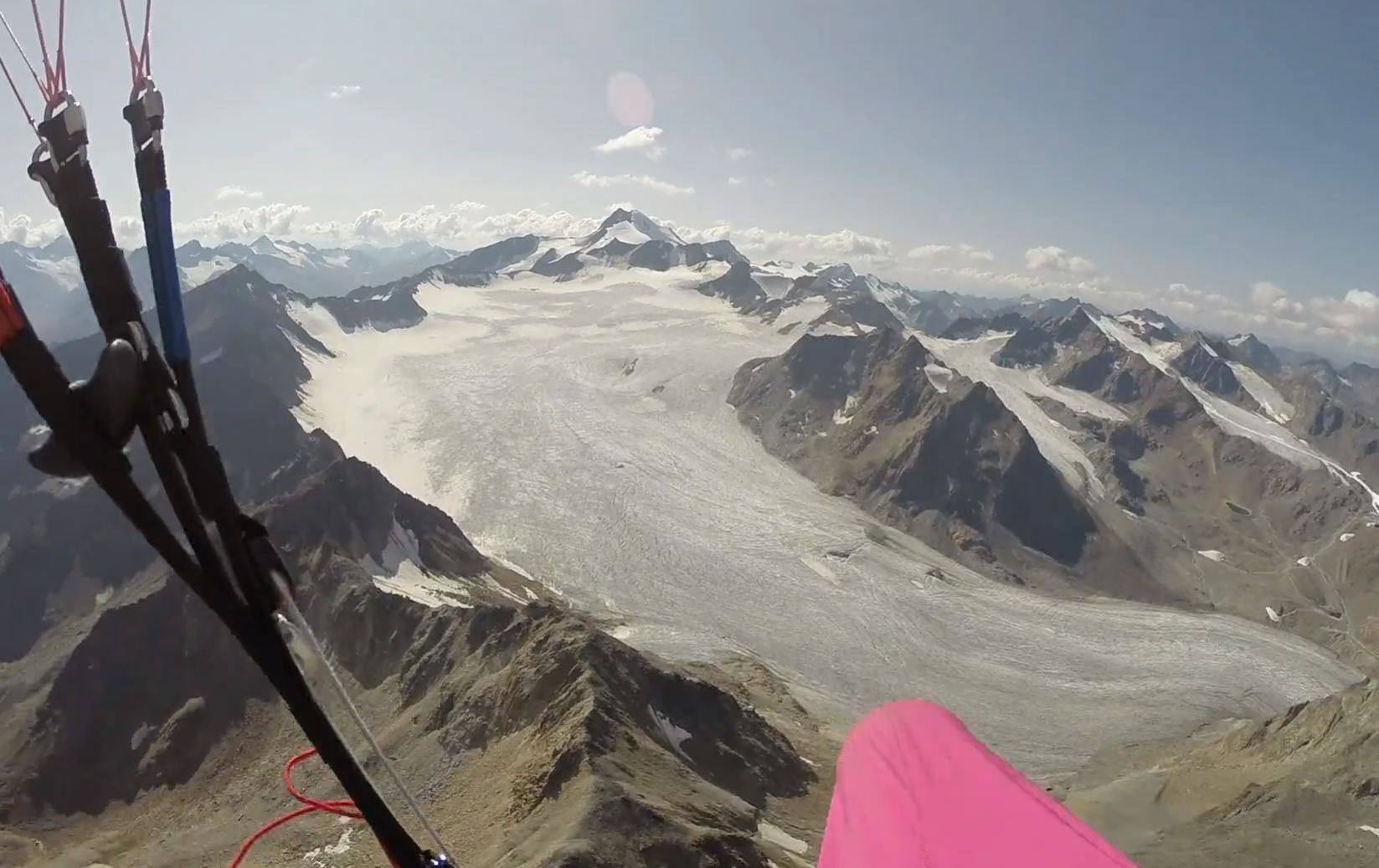 Streckenflug über die Wildspitzregion Mit erschreckendem Gletscherzustand