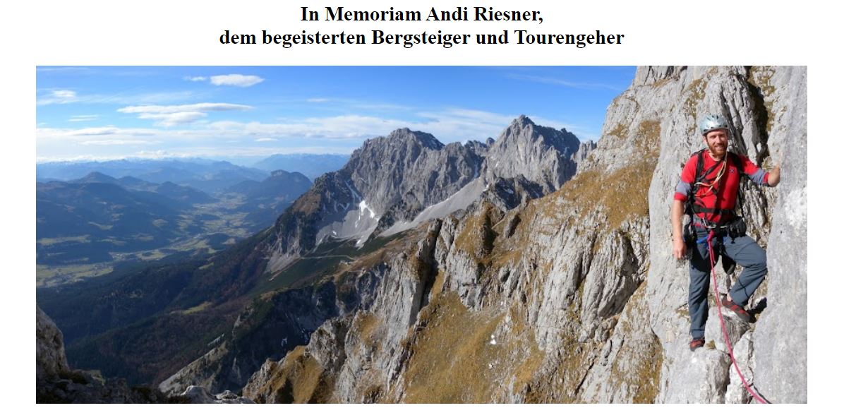 Zehn Jahre nach dem Lawinenunglück des bekannten Berg-Bloggers Andi Riesner Andis letzte Abfahrt