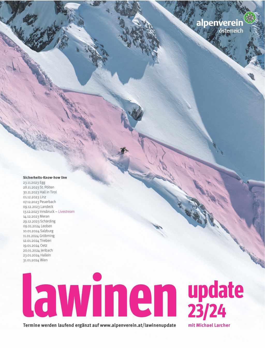 ÖAV-Lawinenupdate 2023/24 | zum Nachschauen Der Vortrag von Michael Larcher vom 13.12.2023 in Innsbruck